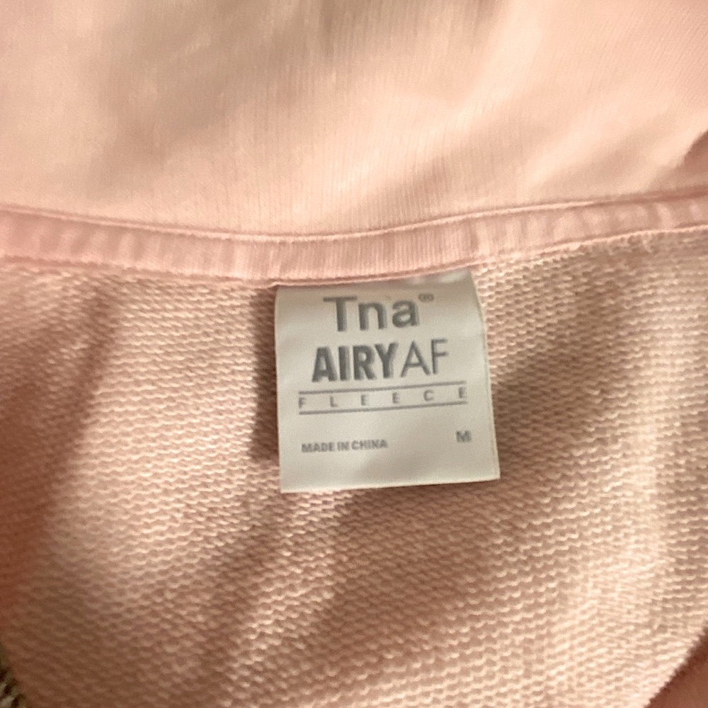 TNA Light Pink Half-Zip Cropped Sweatshirt - Picture 4 of 4